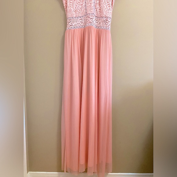 Pink Lace & Chiffon Tailored Bridesmaid Dress , Graduation Dress , Prom Dress - Picture 6 of 11
